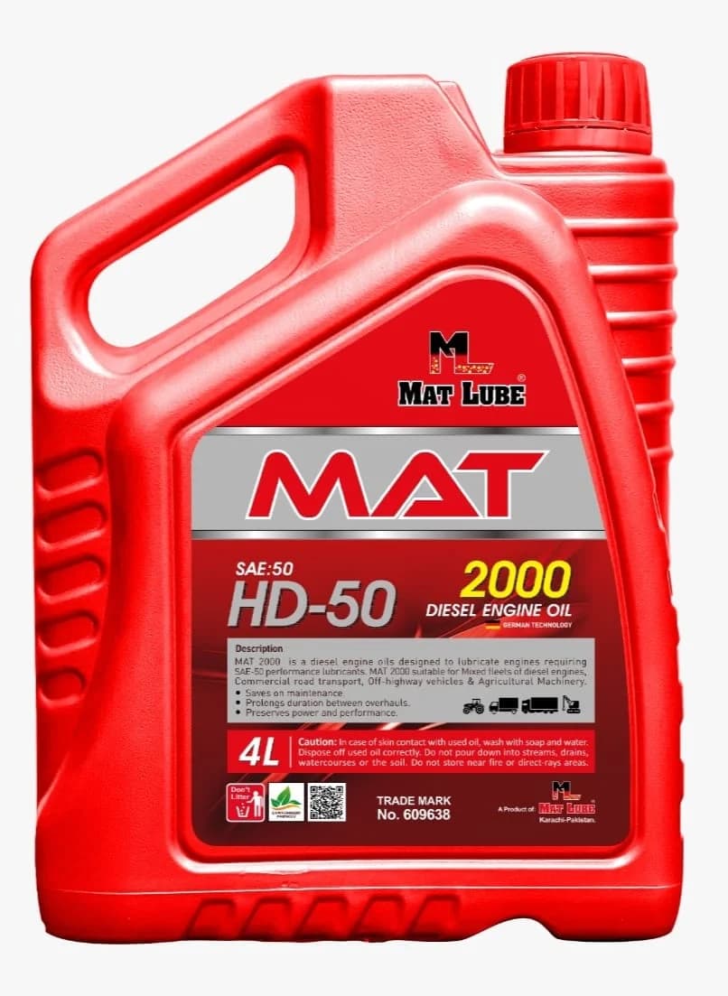 Mat 2000 HD-50 Diesel Engine Oil (4L) view 2