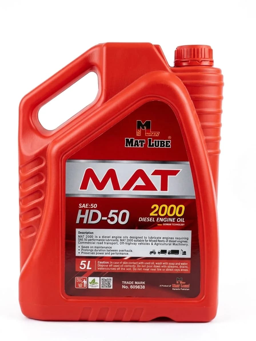 Mat 2000 HD-50 Diesel Engine Oil (5L) view 2