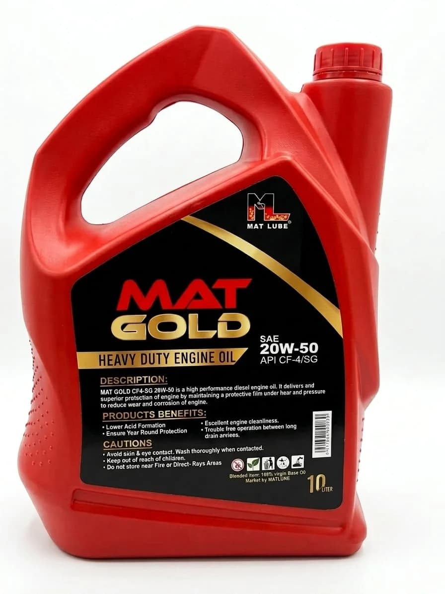 Mat Gold Heavy Duty Diesel Engine Oil 20W-50 (10L) view 2