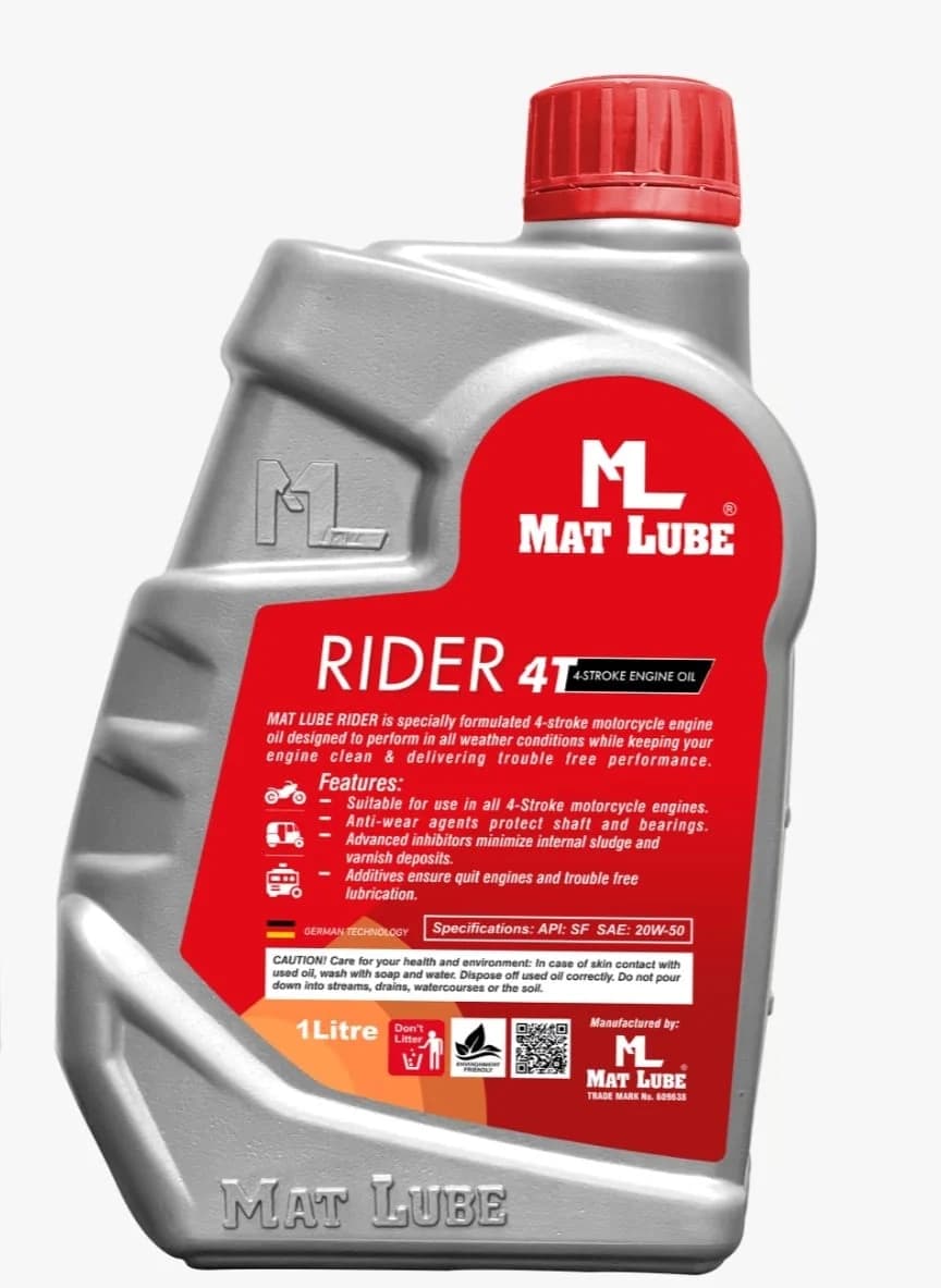 Rider 4T Motorcycle Engine Oil 20W-50 (1L) view 2