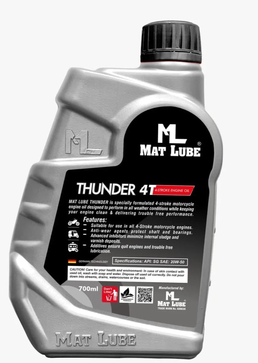 Thunder 4T Motorcycle Engine Oil 20W-50 (700ml) view 2